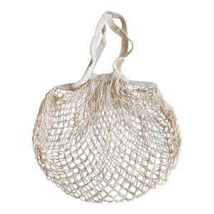 Eco Friendly Organic Cotton Mesh Shopping Tote Bag Reusable Grocery Carryall